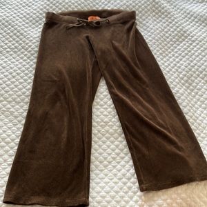 Brown cropped terry cloth Juicy Couture sweatpants
